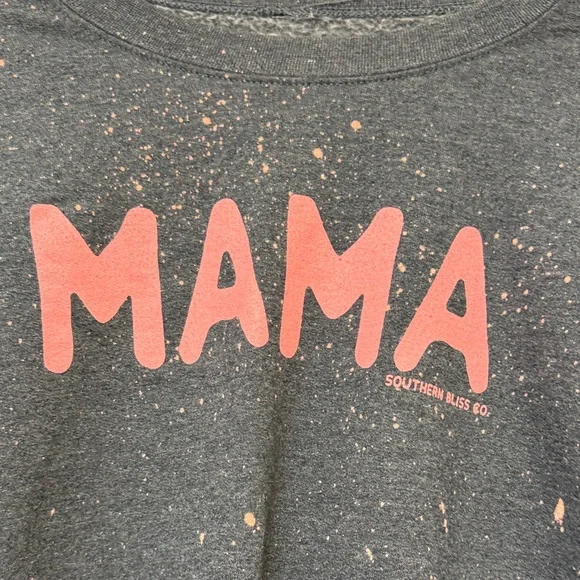 Southern Bliss gray Sweatshirt with Pink 'MAMA' Print - Picture 2 of 4